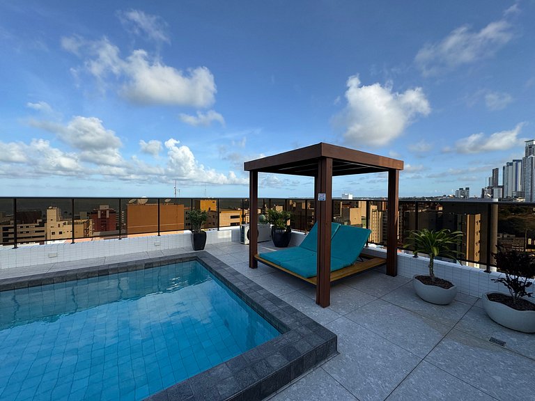 Apartamento de 1 quarto no Cabo Branco AH1209