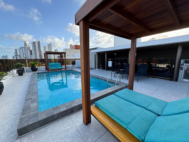 Apartamento de 1 quarto no Cabo Branco AH1209