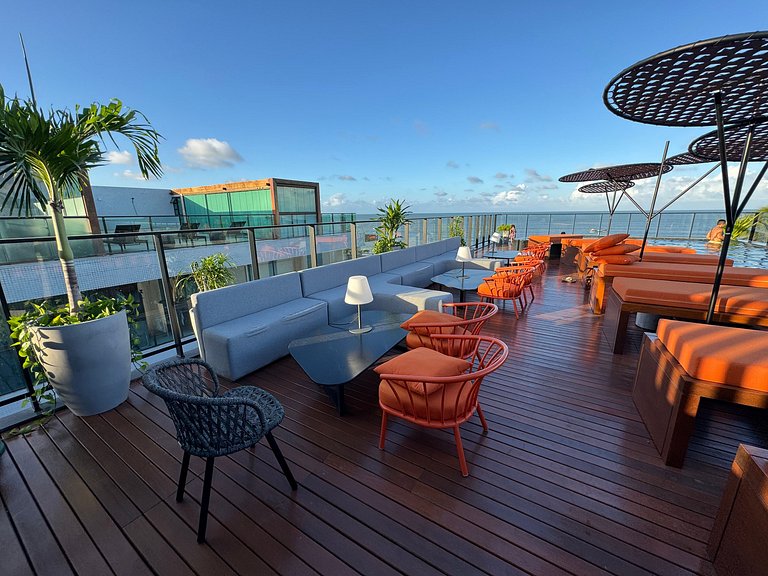 Flat Setai Cabo Branco frente al mar con balcón AHT12