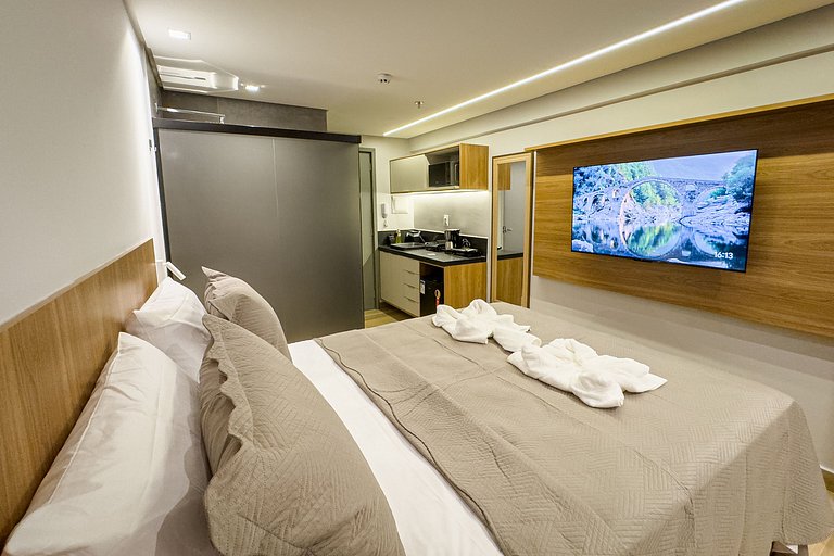 Flat beira-mar Cabo Branco com rooftop AH211