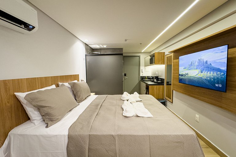 Flat beira-mar Cabo Branco com rooftop AH211