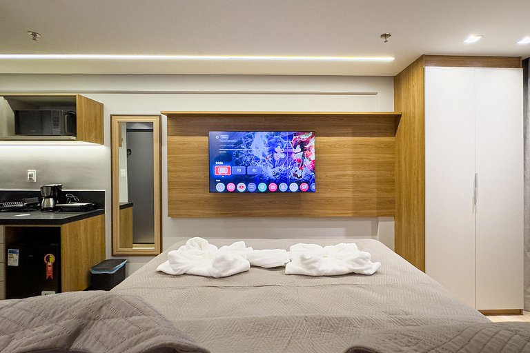 Flat beira-mar Cabo Branco com rooftop AH211