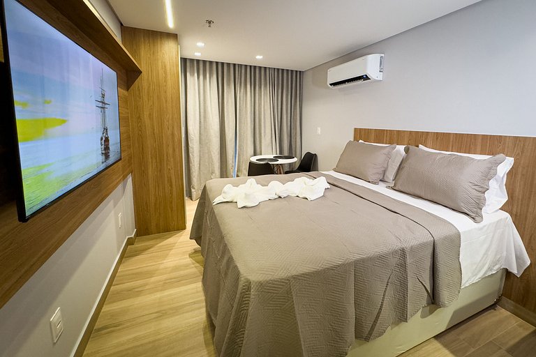 Flat beira-mar Cabo Branco com rooftop incrível AH211