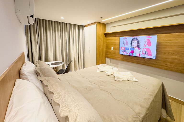 Flat beira-mar Cabo Branco com rooftop AH211