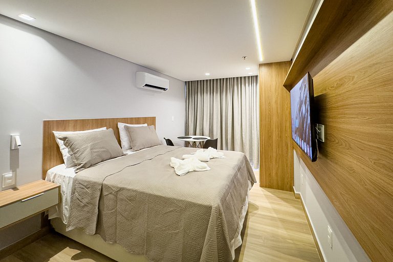 Flat beira-mar Cabo Branco com rooftop incrível AH211