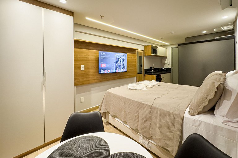 Flat beira-mar Cabo Branco com rooftop AH212