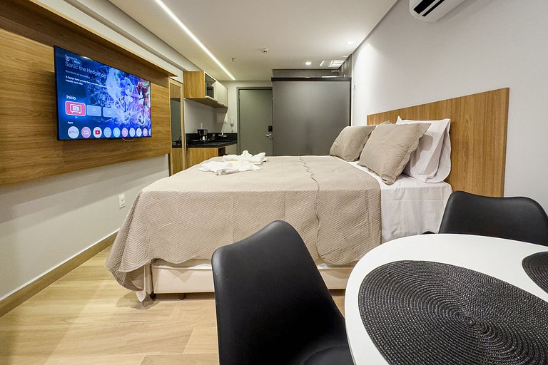 Flat beira-mar Cabo Branco com rooftop AH212