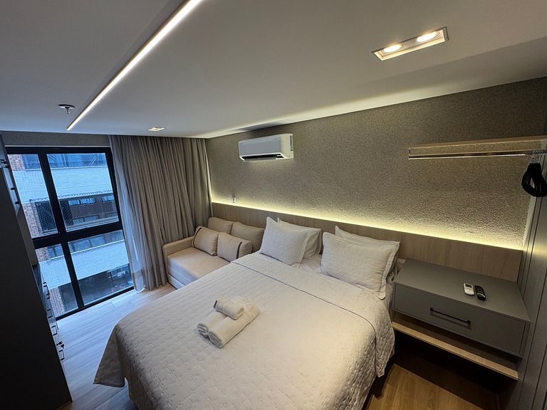 Flat beira-mar Cabo Branco com rooftop AH213