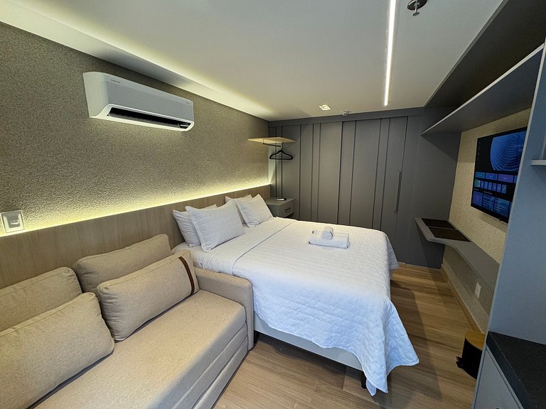 Flat beira-mar Cabo Branco com rooftop AH213