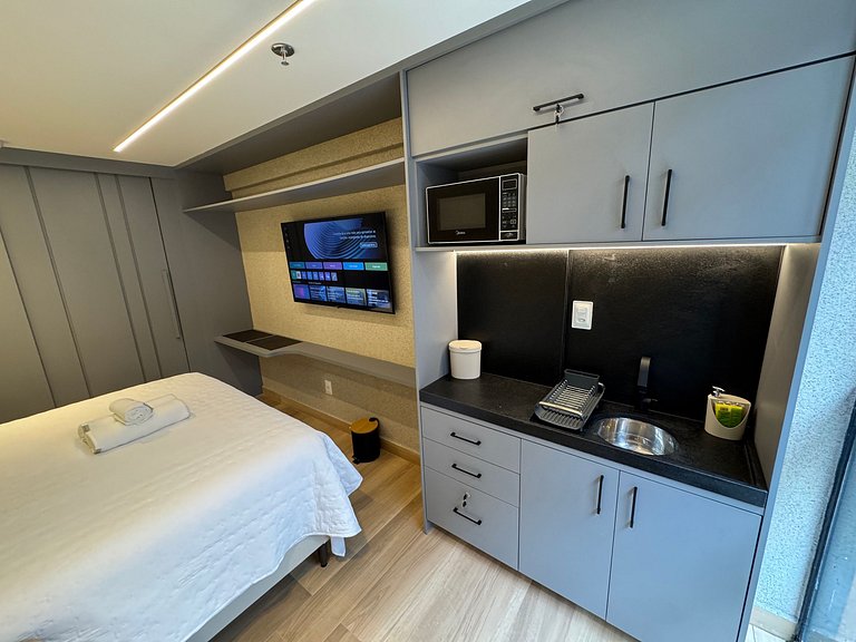 Flat beira-mar Cabo Branco com rooftop AH213