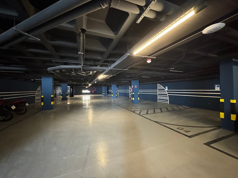 Flat beira-mar pé na areia com varanda AH 409