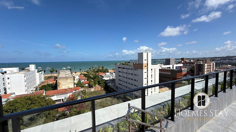 Flat de luxo com varanda no Acqua Tambau CD4XI