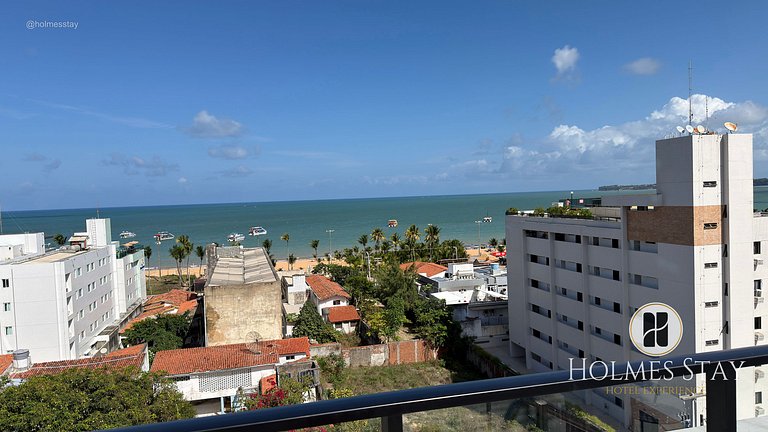 Flat de luxo térreo com terraço em Tambau AQT05