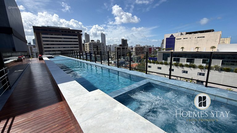 Acqua Tambaú Flat de lujo a 100 metros del mar
