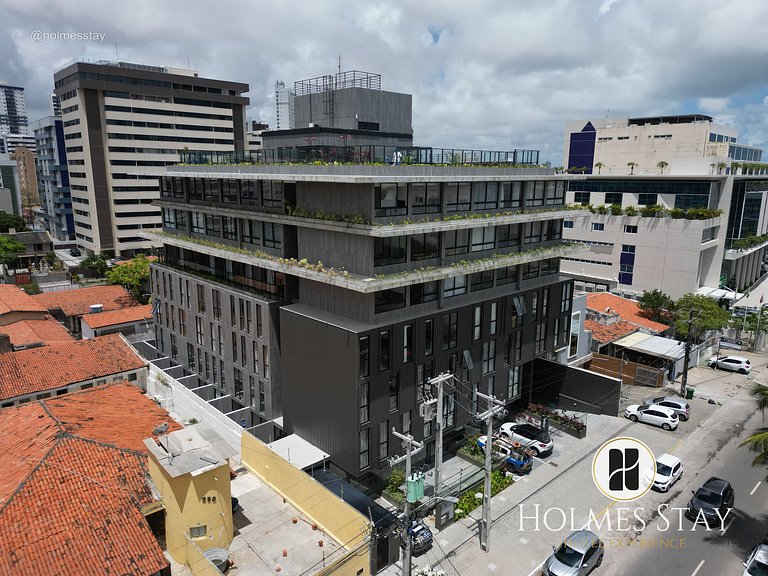 Flat de luxo com varanda no Acqua Tambau CD4XI