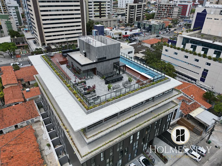 Flat de luxo completo em Tambau AQ208