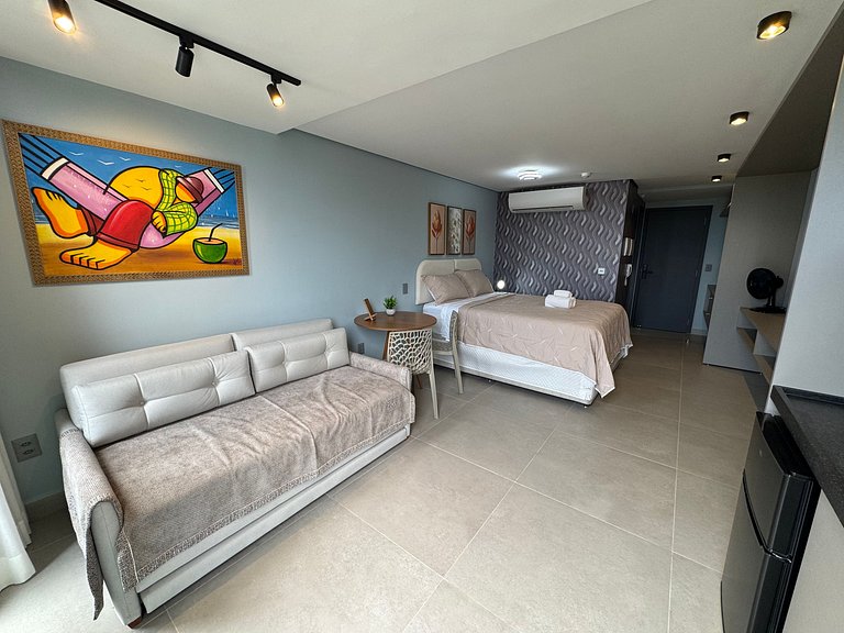 Flat de luxo com cozinha completa 4 pessoas