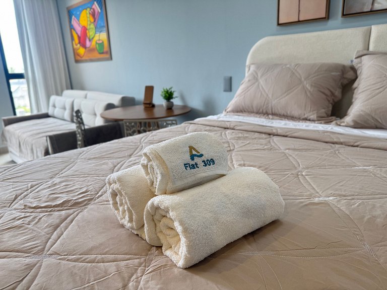 Flat de luxo completo no Acqua Tambau AQ3X9