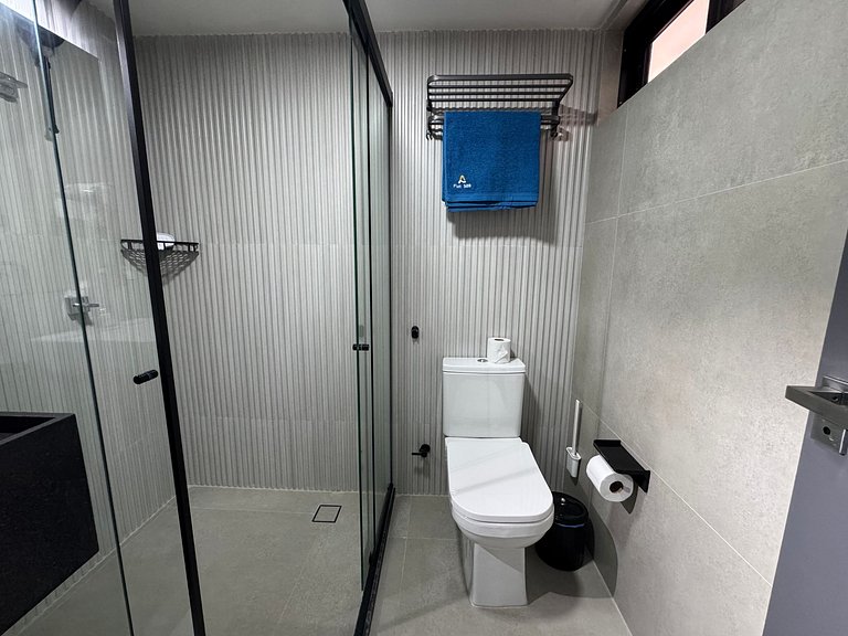 Flat de luxo com cozinha completa 4 pessoas