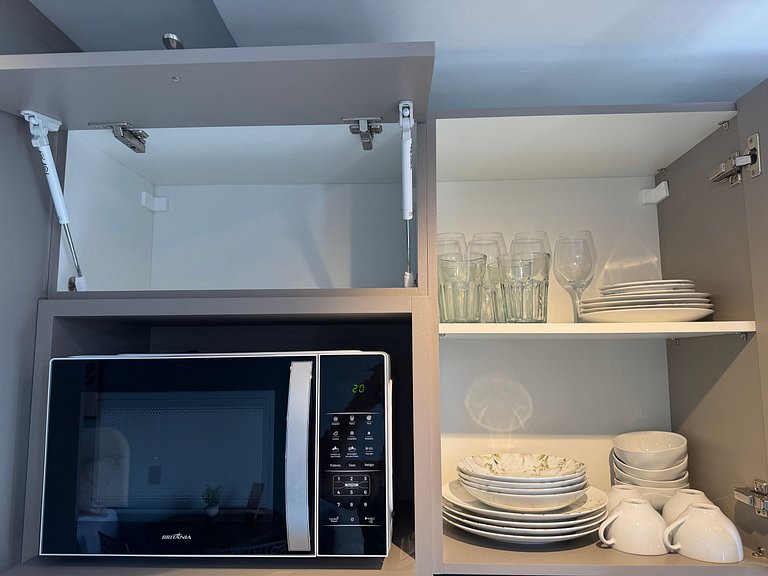 Flat de luxo com cozinha completa 4 pessoas