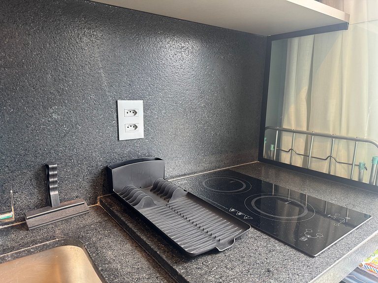 Flat de luxo com cozinha completa 4 pessoas