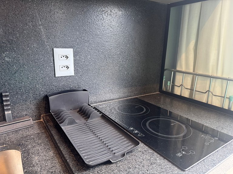 Flat de luxo com cozinha completa 4 pessoas