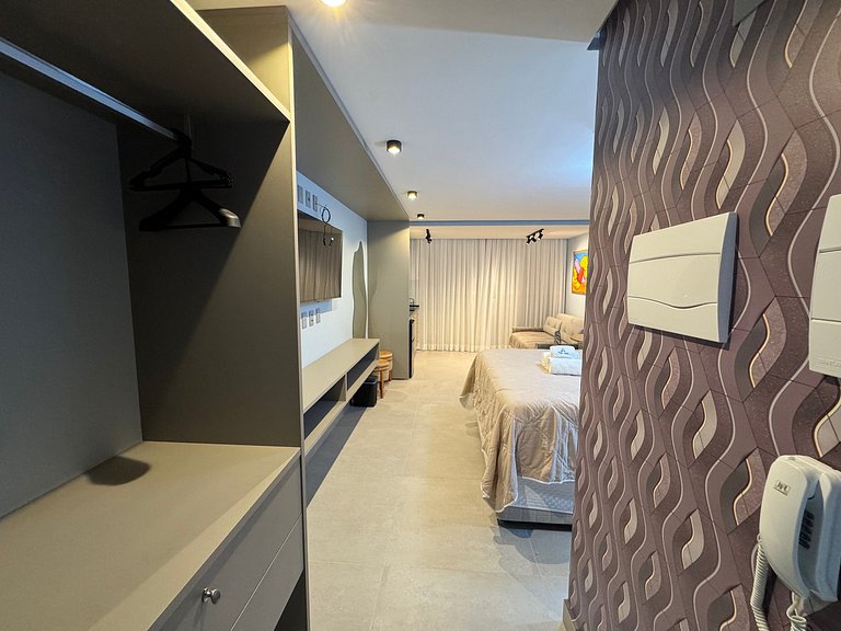 Flat de luxo com cozinha completa 4 pessoas