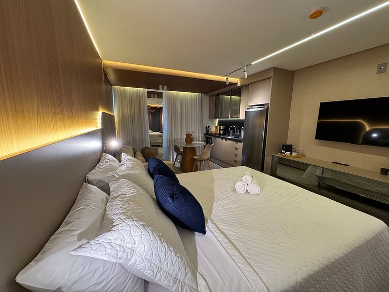 Flat de luxo completo no Acqua Tambau AQ214