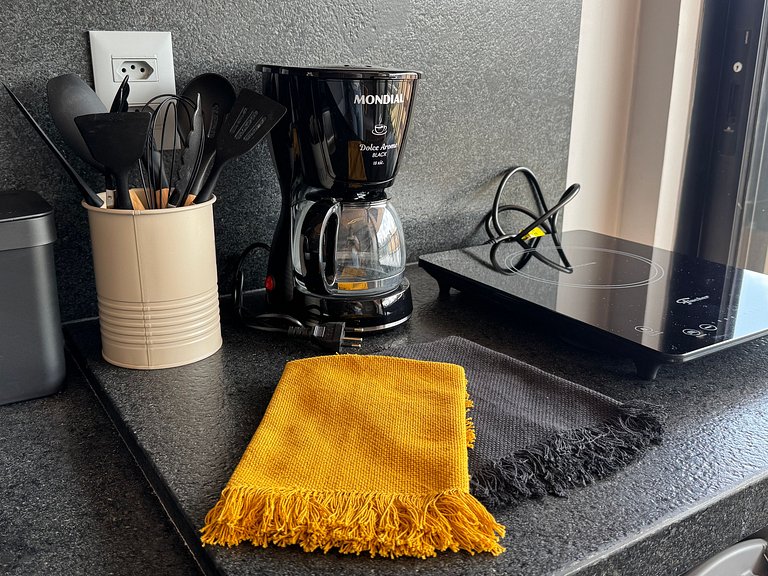 Flat de luxo com varanda no Acqua Tambau AQ4X7