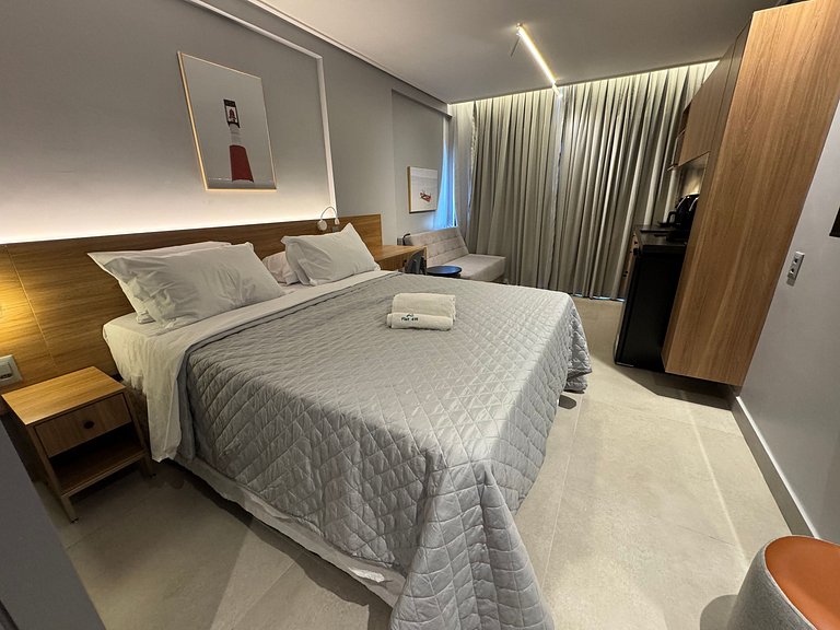 Flat de luxo com varanda no Acqua Tambau AQ4I5