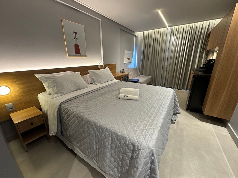 Flat de luxo com varanda no Acqua Tambau AQ4I5