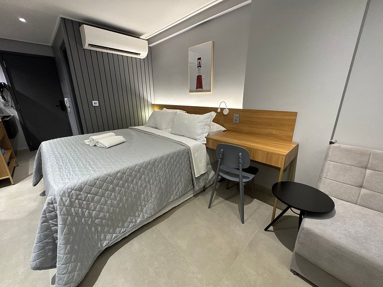 Flat de luxo com varanda no Acqua Tambau AQ4I5