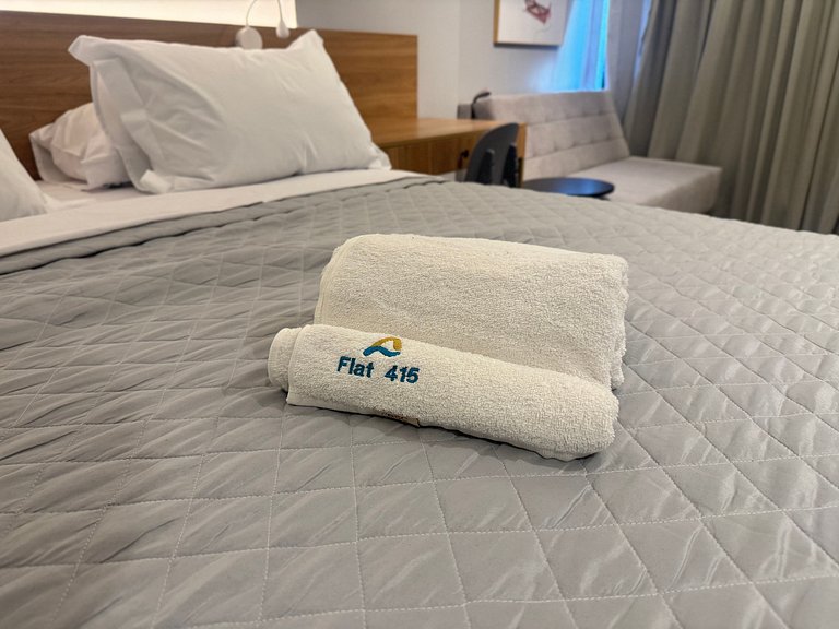 Flat de luxo com varanda no Acqua Tambau AQ4I5