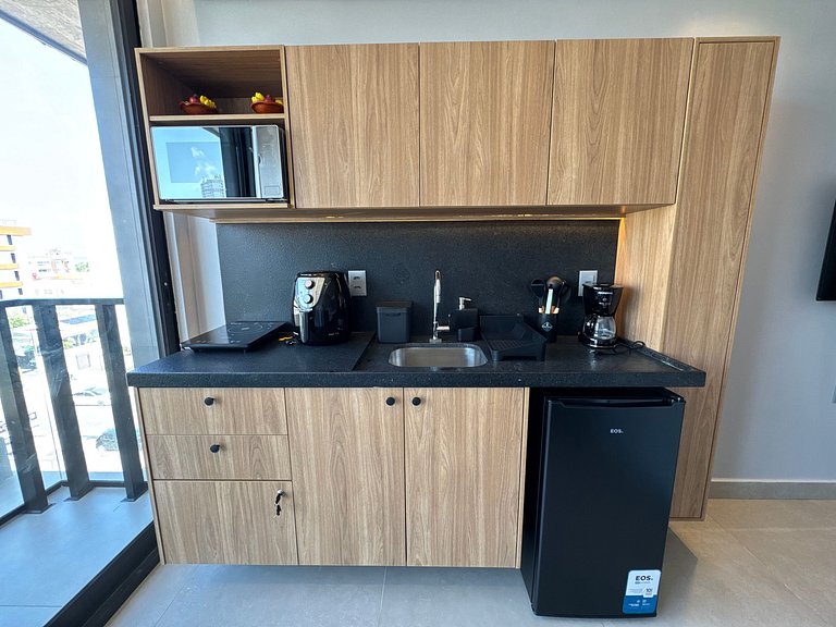 Flat de luxo com varanda em Tambau AQ415