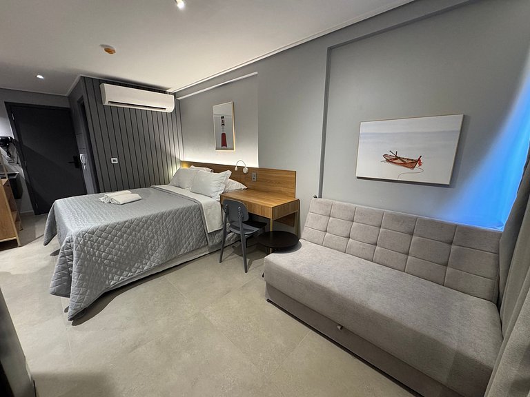 Flat de luxo com varanda em Tambau AQ415