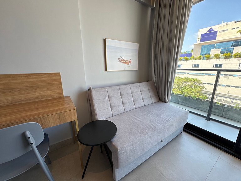 Flat de luxo com varanda no Acqua Tambau AQ4I5