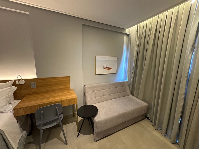 Flat de luxo com varanda no Acqua Tambau AQ4I5