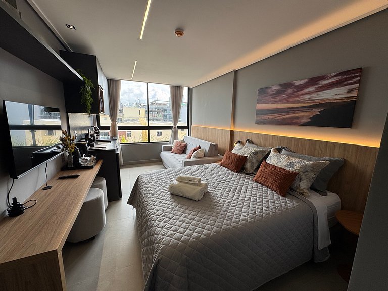 Flat de luxo completo em Tambau AQ505