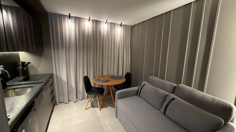 Flat térreo com terraço no Acqua Tambau AQTX5