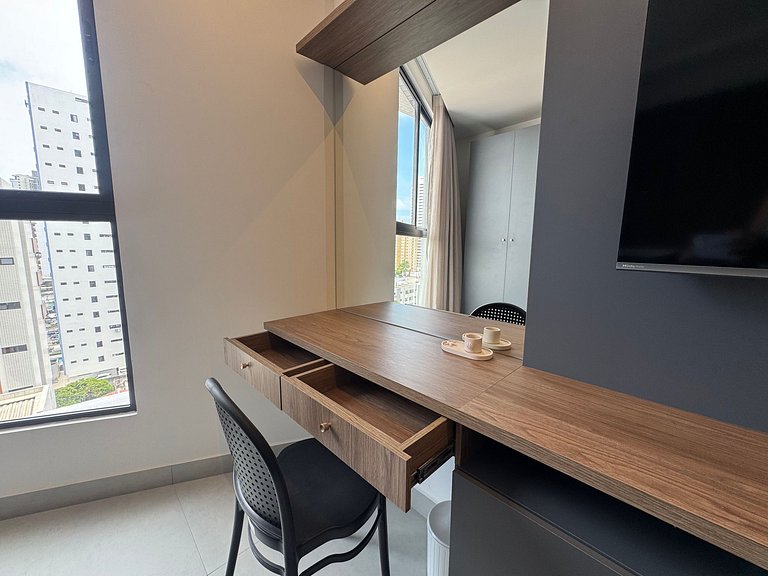 Flat Moderno em Manaíra com lazer completo QH603