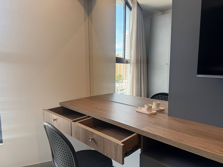 Flat Moderno em Manaíra com lazer completo QH603