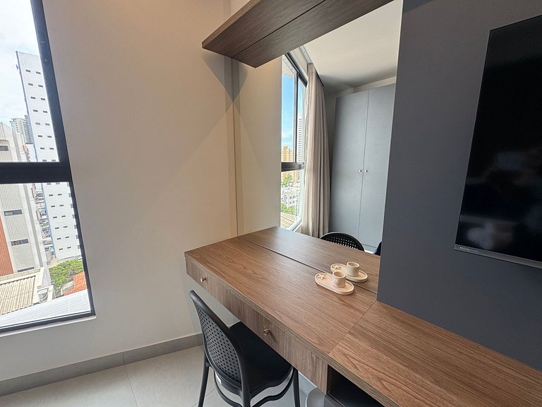 Flat Moderno em Manaíra com lazer completo QH603