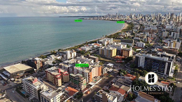 Apto 3 quartos grande a 50m do Mar AH113