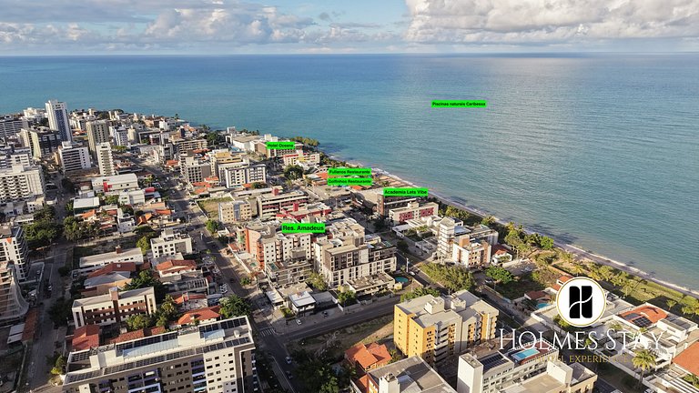 Apto 3 quartos grande a 50m do Mar AH113