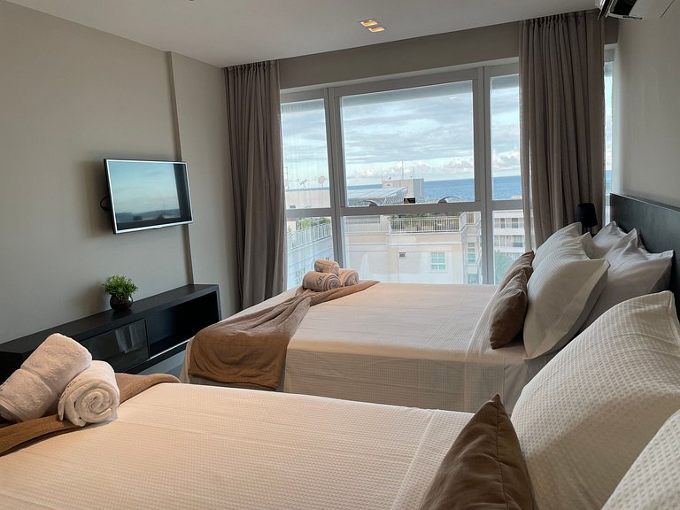 Flat particular com vista-mar no Quality Suites