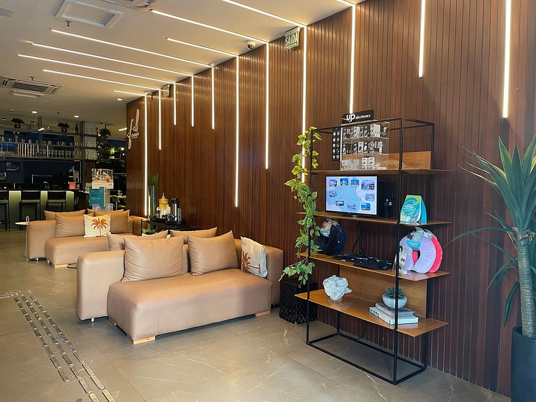 Flat particular com vista-mar em Tambau no Quality