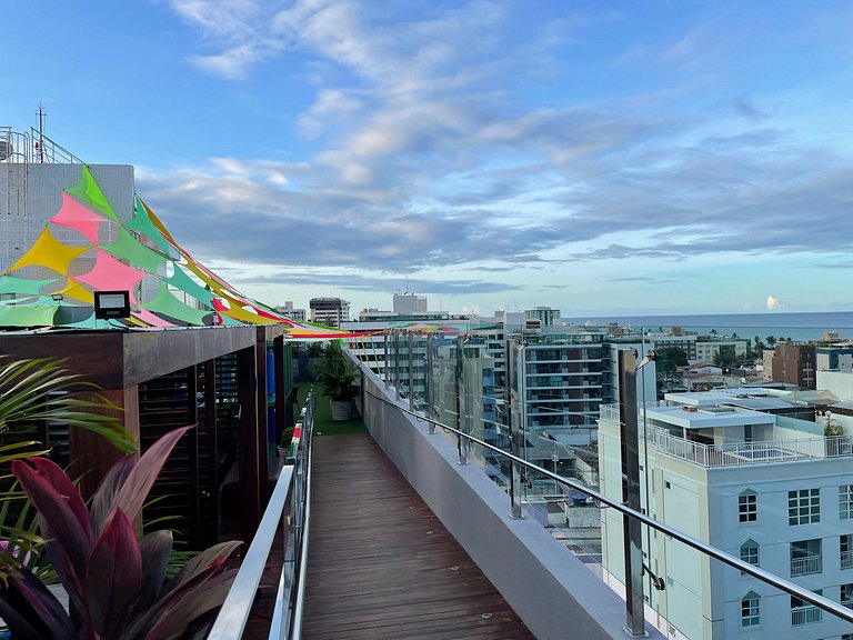 Flat particular com vista-mar no Quality Suites