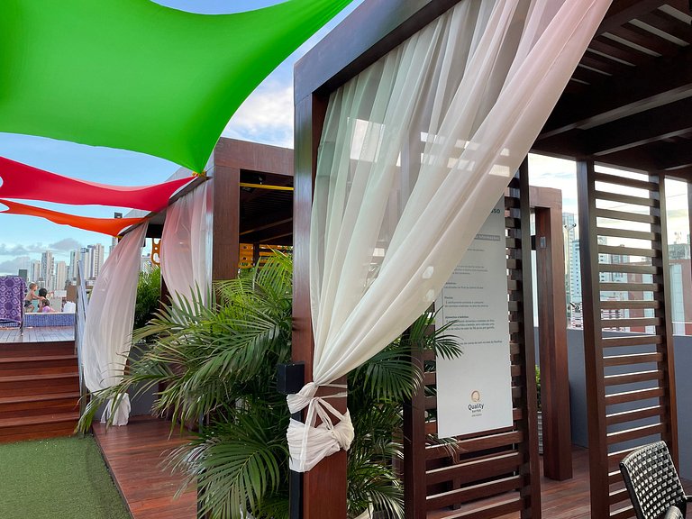 Flat especial com vista-mar em Tambaú no Quality