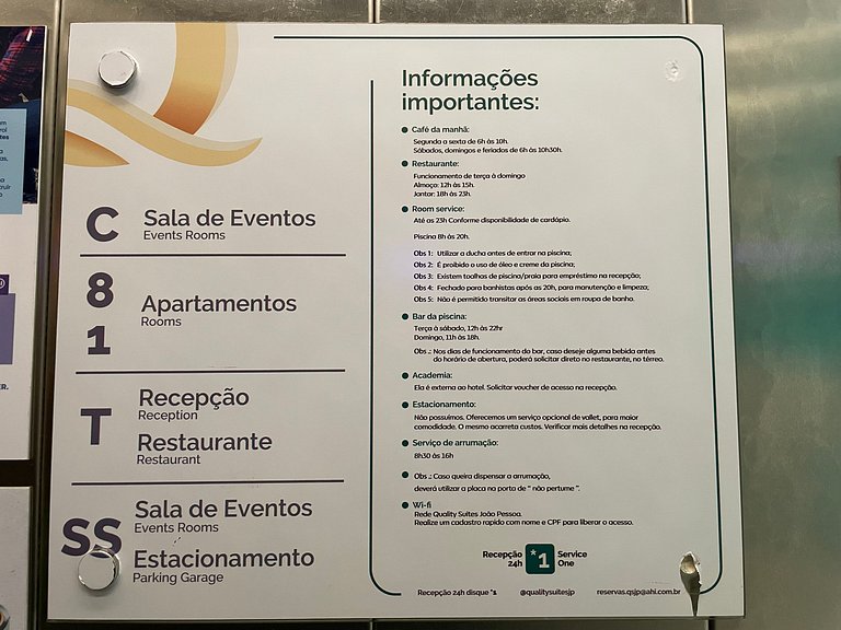 Flat particular com vista-mar no Quality Suites