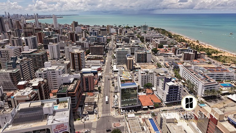 Flat particular com vista-mar em Tambau no Quality